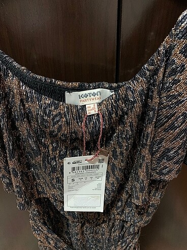 s Beden çeşitli Renk Koton kemerli leopar elbise