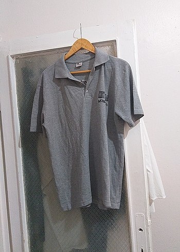 l/xl Beden gri Renk Gri Erkek Kısa Kollu Polo Tişört