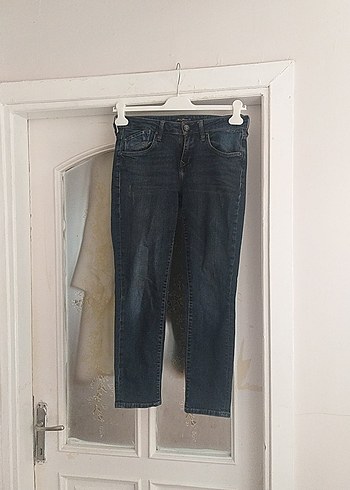Mavi Jeans Gri Mavi Kemerli Kadın Denim Pantolon
