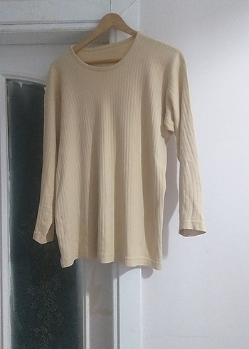 Kadın Bej Uzun Kollu Basic Triko - Görsel 2