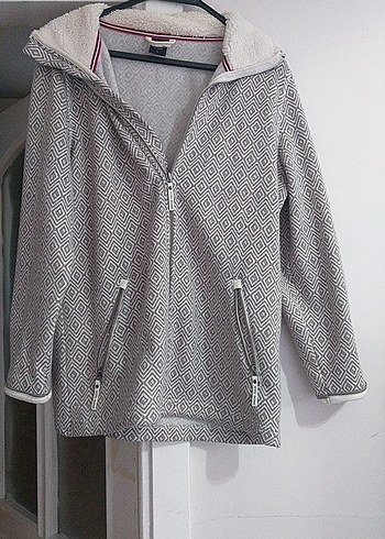 Gri Fermuarlı Midi Kadın Ceket - Görsel 4