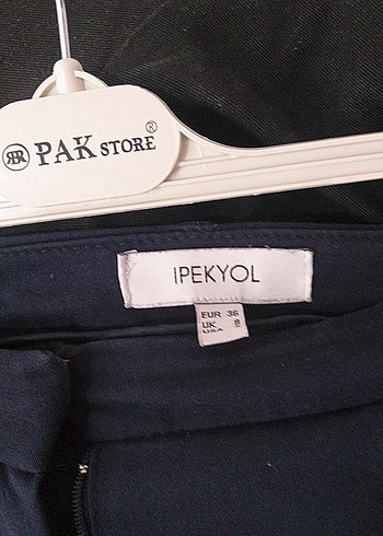 Kemerli Lacivert Kadın Kumaş Pantolon - Görsel 4