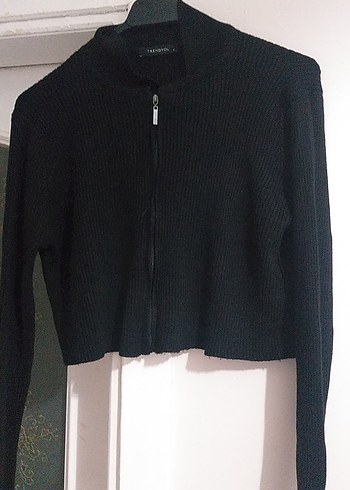 Fermuarlı Siyah Yüksek Yakalı Kadın Kazak - Görsel 4