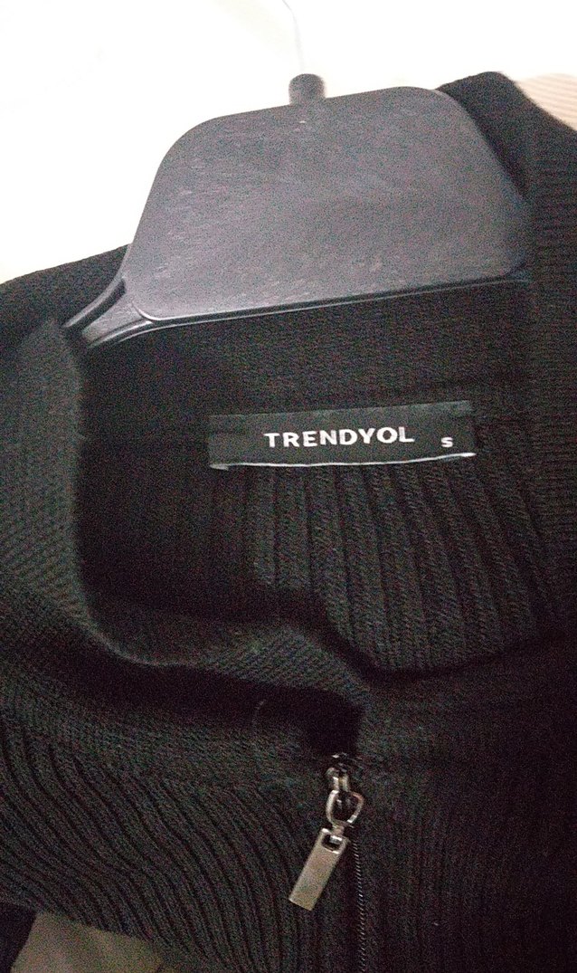 Fermuarlı Siyah Yüksek Yakalı Kadın Kazak - Görsel 5