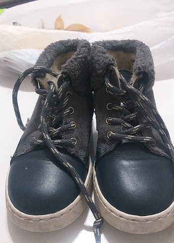 Gri Yılan Desenli Kürklü Erkek Çocuk Botu - Görsel 2