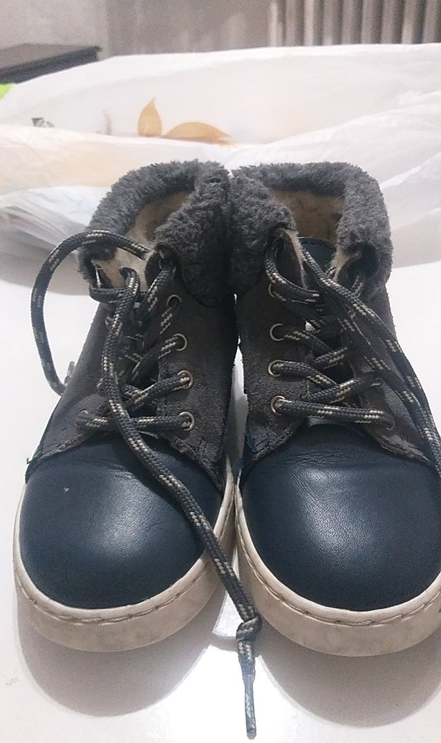 Gri Yılan Desenli Kürklü Erkek Çocuk Botu - Görsel 2