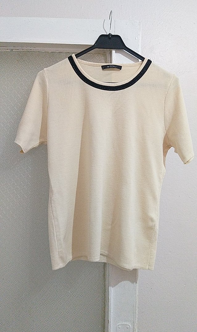 Beyaz Pastel Oversize Kadın Tişört - Görsel 4