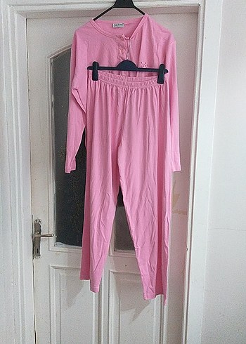 l Beden Pembe Midi Kadın Pijama Takımı