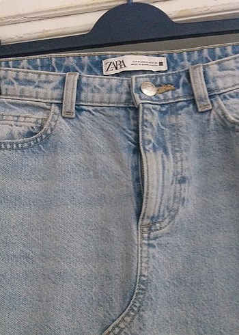 s Beden mavi Renk Gri Midi Denim Etek