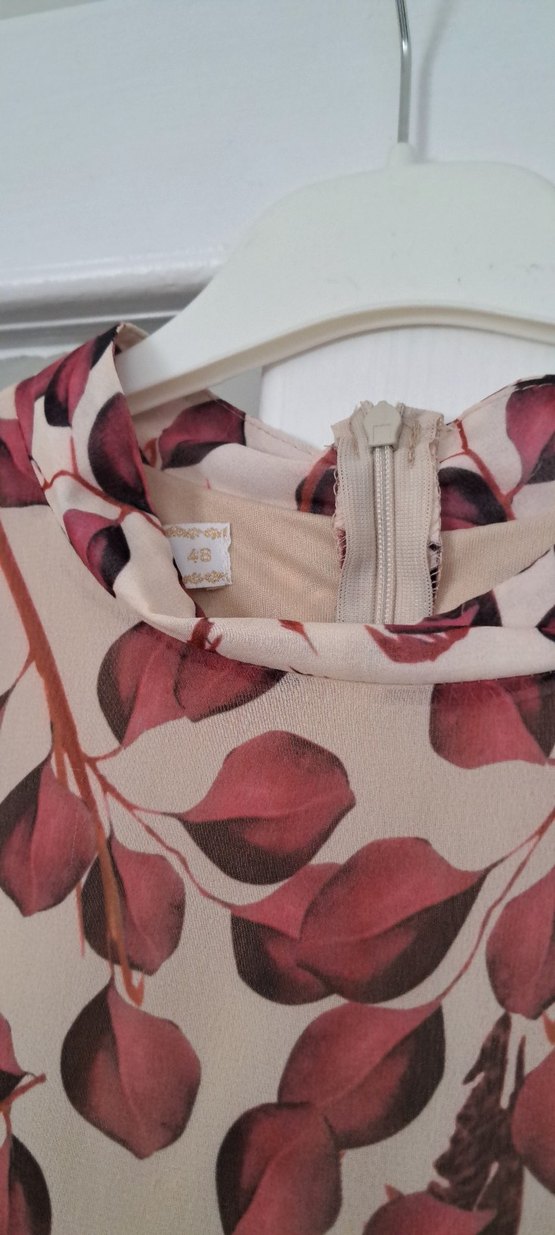 Vişne çürüğü Bohem Uzun Elbise, Fırfırlı, Uzun Kollu - Görsel 3