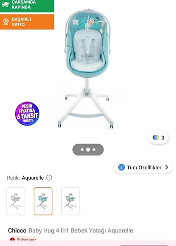 Beden Turkuaz Pastel Bebek Mama Sandalyesi