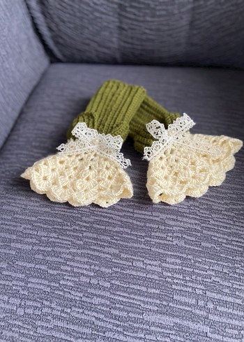 Dantel Detaylı Kadın Örgü Eldiven vintage eldiven - Görsel 15