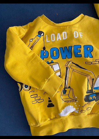 4 Yaş Beden Sarı Erkek Çocuk Sweatshirt