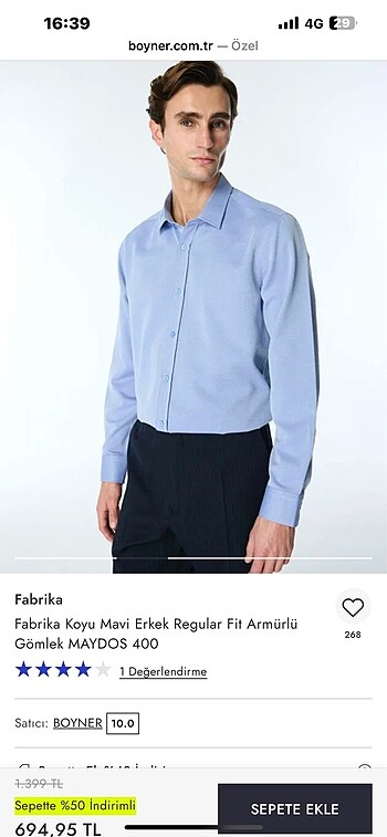 Fabrika Erkek gömlek