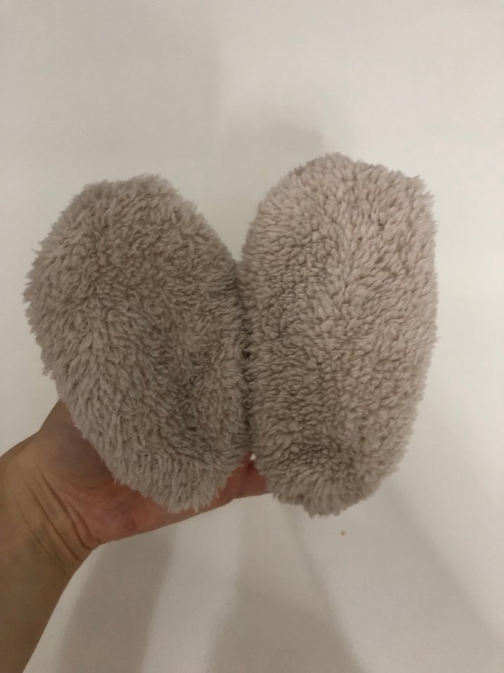 Kız Çocuk Gri Kürklü Nakışlı Ev Ayakkabısı - Görsel 2