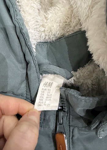 Kapüşonlu yeşil Erkek Çocuk Mont - Görsel 2