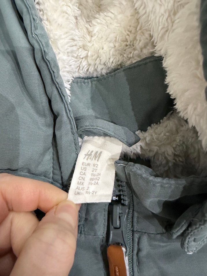 Kapüşonlu yeşil Erkek Çocuk Mont - Görsel 2