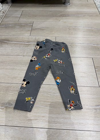 Kız Çocuk Gri Baskılı Street Wear Tayt - Görsel 2