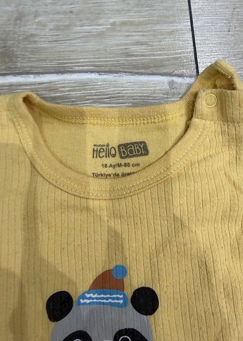 Sarı Uzun Kollu Bebek Body - Görsel 2