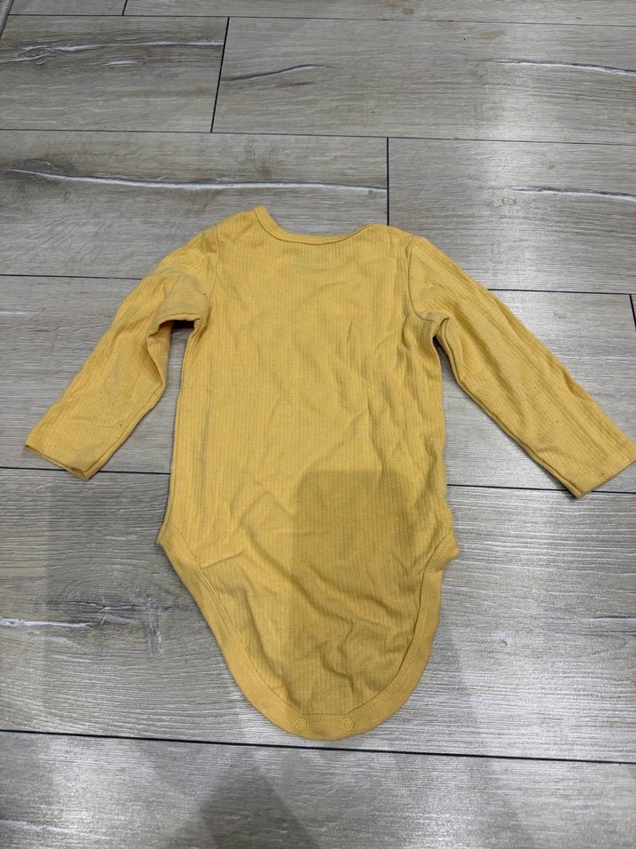Sarı Uzun Kollu Bebek Body - Görsel 3