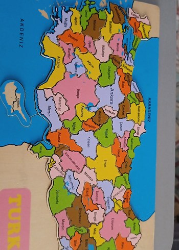 Eğitici,eğlenceli ,renkli Türkiye haritası yapboz