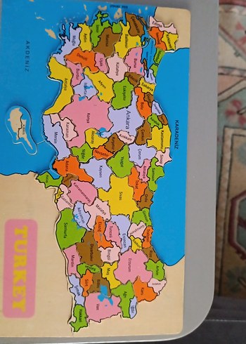 Beden Renk Eğitici,eğlenceli ,renkli Türkiye haritası yapboz