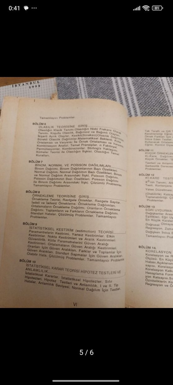 İstatistik 1. basım 870 Çözümlü Problem Kitabı - Görsel 5