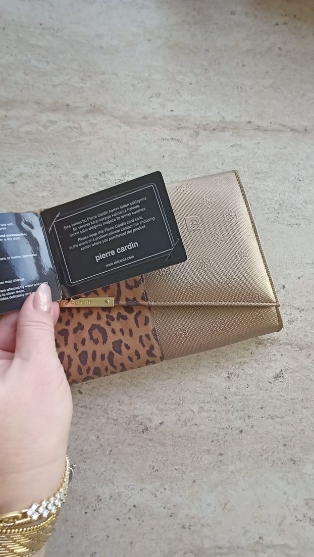 Pierre Cardin Bej Deri Kadın Portföy Çanta — görsel 3/9