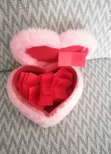 xl Beden Mesajlı peluş kalp hediye kutusu seni seviyorum çünkü