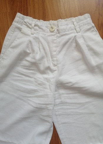 Kadın beyaz yazlik pantalon palazzo