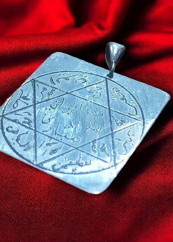 gümüş mührü Süleyman kolye - Görsel 2