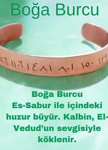 Bakır burç bileklik - Görsel 5