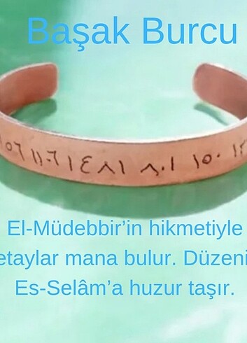 Bakır burç bileklik - Görsel 7