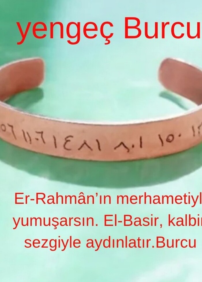 Bakır burç bileklik - Görsel 2