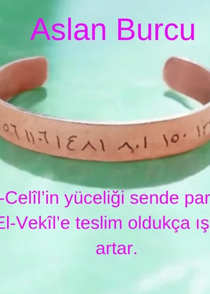 Bakır burç bileklik - Görsel 4