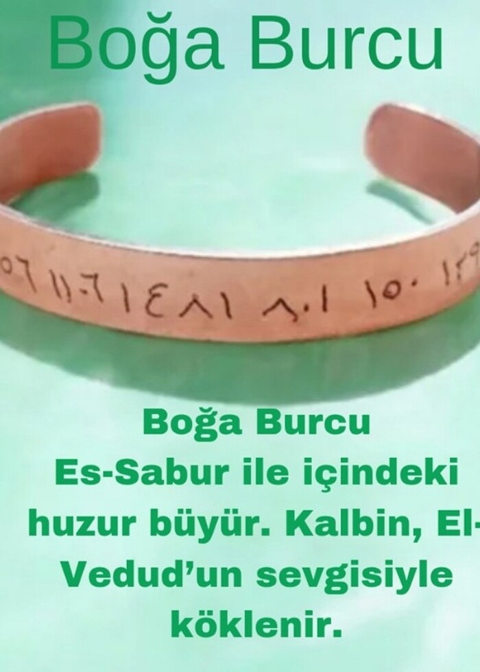 Bakır burç bileklik - Görsel 5