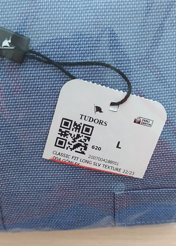 Tudors Mavi Düğmeli Erkek Gömlek - Görsel 6