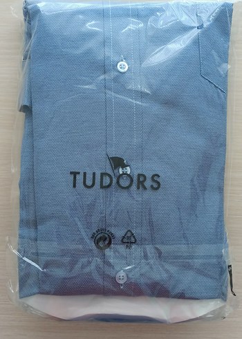 Tudors Mavi Düğmeli Erkek Gömlek - Görsel 5