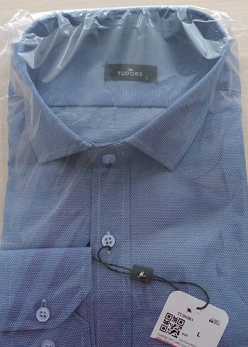 Tudors Mavi Düğmeli Erkek Gömlek - Görsel 2