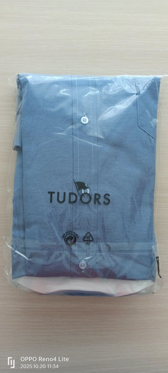 Tudors Mavi Düğmeli Erkek Gömlek - Görsel 4