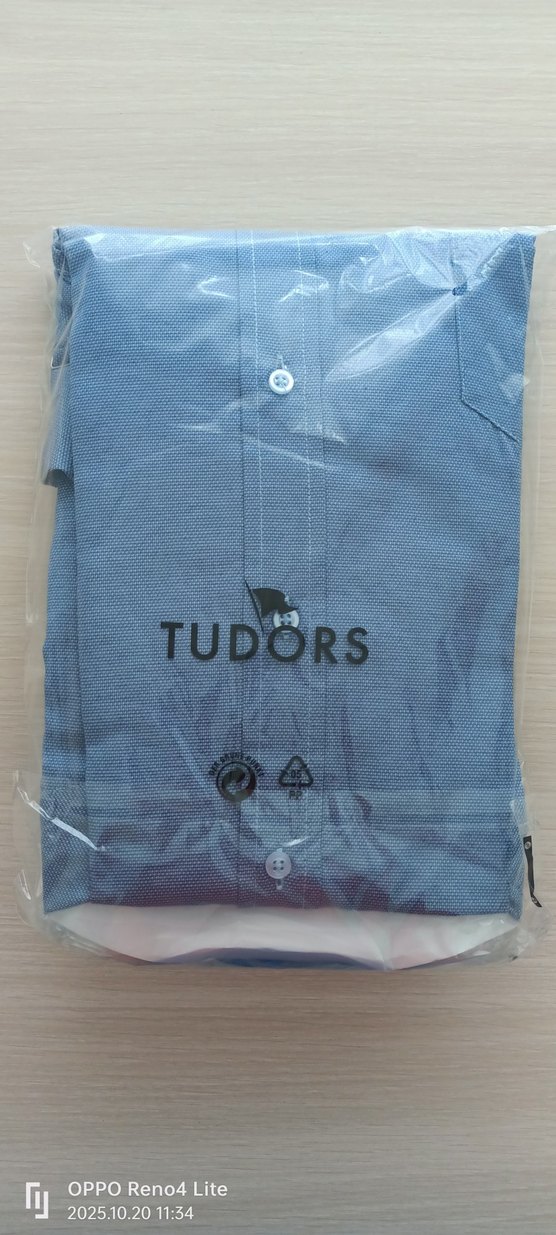 Tudors Mavi Düğmeli Erkek Gömlek - Görsel 5