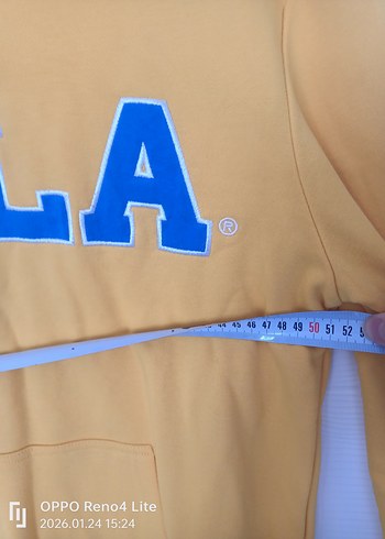 Sarı Kapüşonlu UCLA Baskılı Sweatshirt - Görsel 7