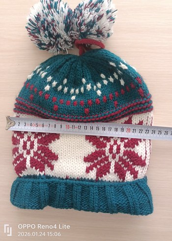 Renkli Bohem Örgü Kadın Bere - Görsel 4