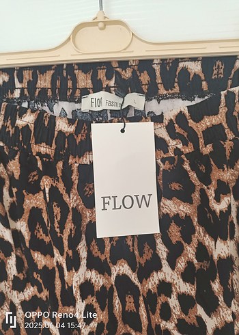 Kahverengi Leopar Desenli Kemerli Kadın Pantolon - Görsel 10