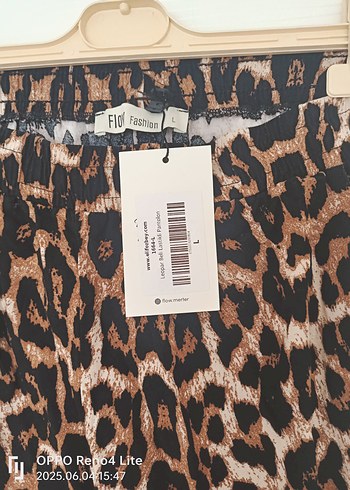 Kahverengi Leopar Desenli Kemerli Kadın Pantolon - Görsel 12