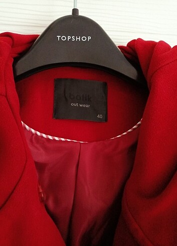 Batık kadın kaban bordo - Görsel 5