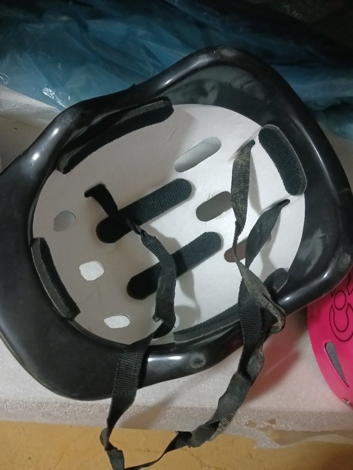 Mavi Baskılı Kemerli Motosiklet Kaskı - Görsel 2