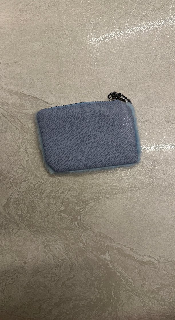 Mavi Peluş Fermuarlı Çocuk Cüzdanı - Görsel 2