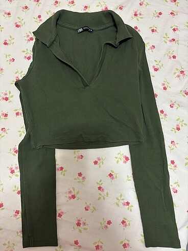 Zara uzun kollu crop
