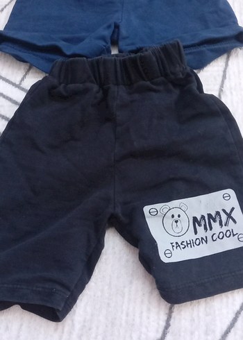 Erkek Çocuk Baskılı ve Düz Şort Seti - Görsel 2